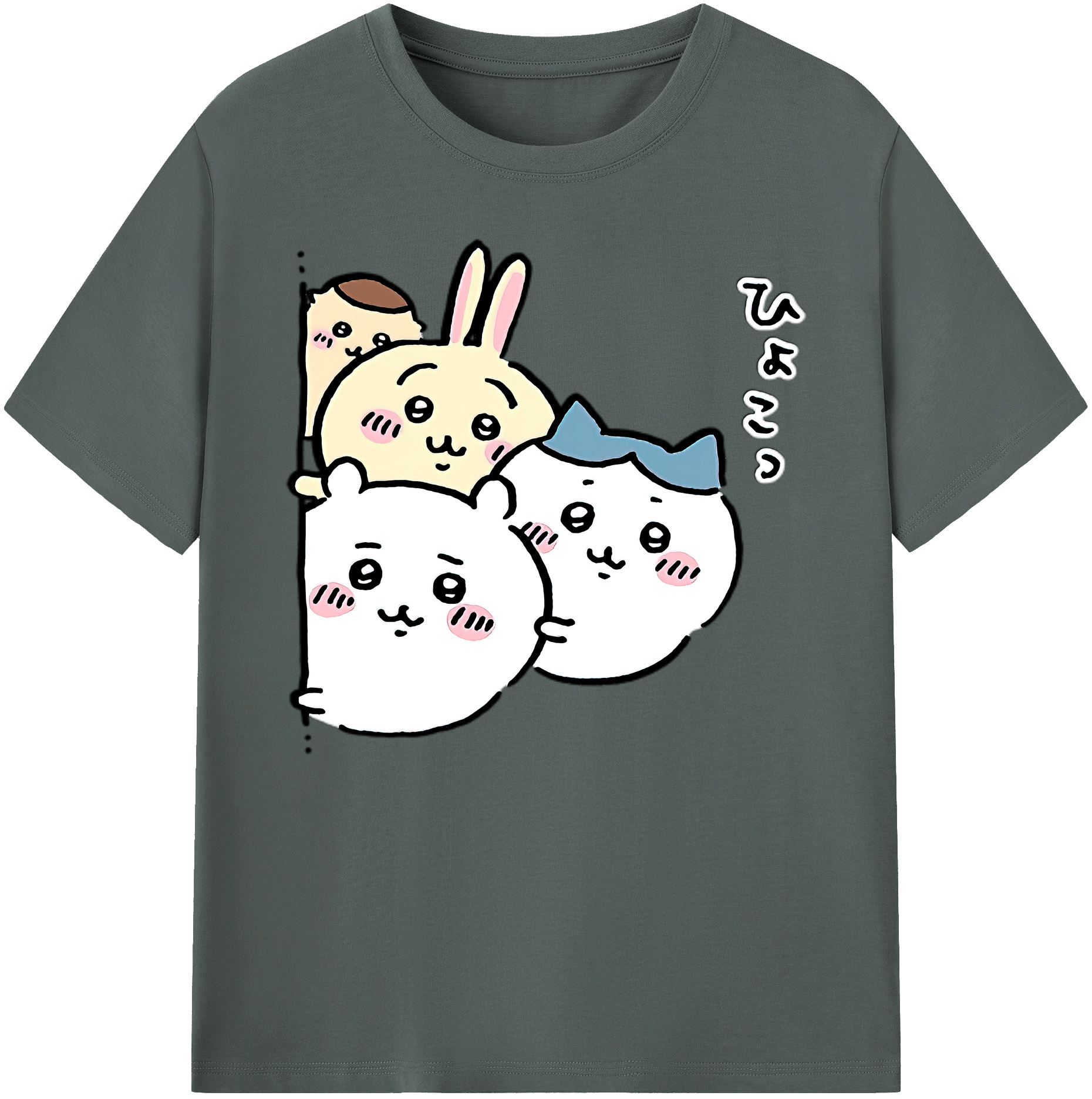 （画像用） ちいかわ ちいかわ Chii-kawa chiikawa 綿100％ メンズ半袖Tシャツ｜肌触りやわらか＆通気性